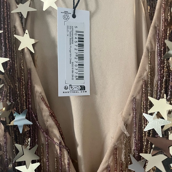 Nasty Gal Star Tassel Dress sz 10 - Picture 4 of 4